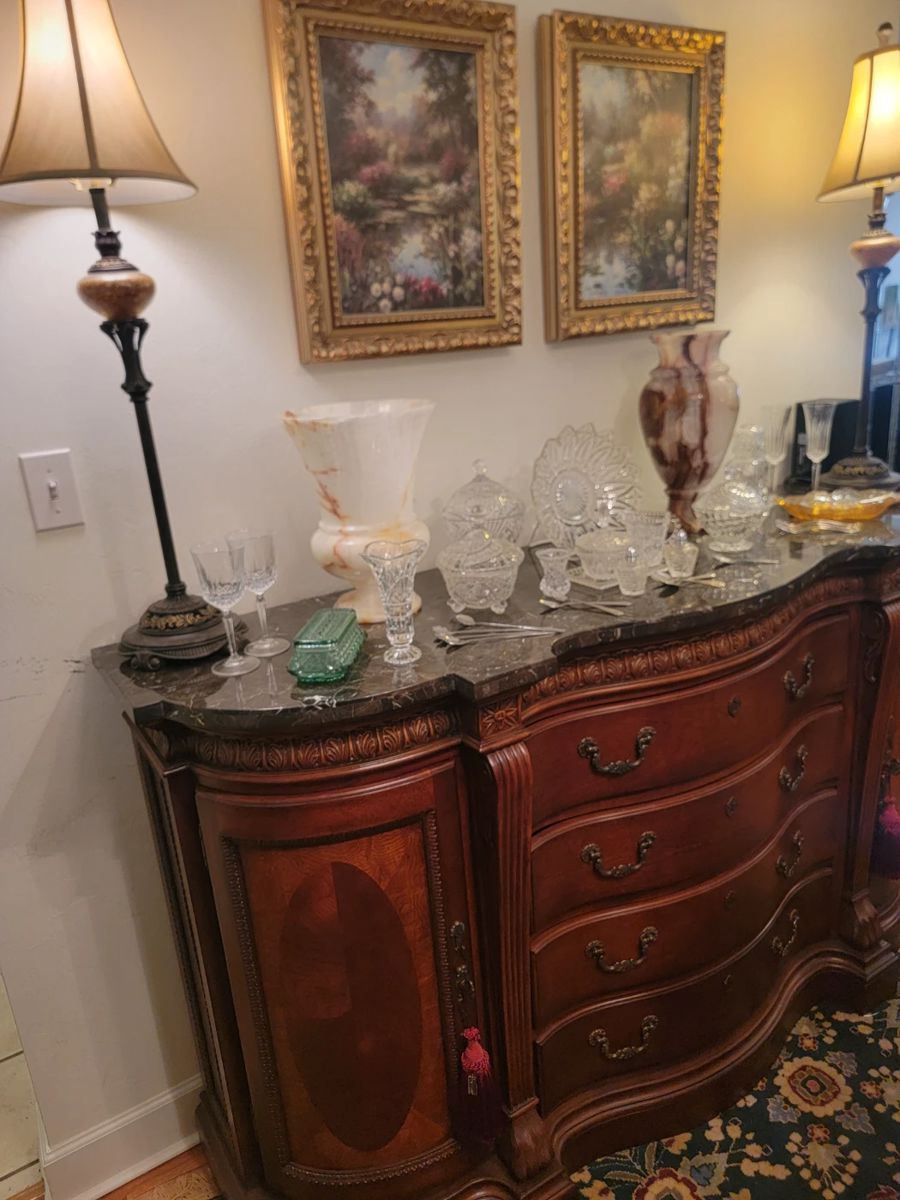 Universal Furniture Server with Marble Top