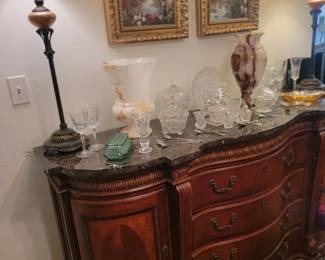 Universal Furniture Server with Marble Top