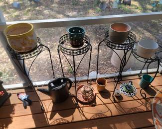 Flower Pot Stands and Flower Pots