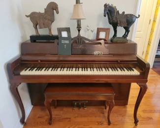 Wurlitzer Console Piano and Bench Seat