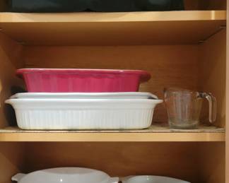 Casserole Pans to include Corning Ware