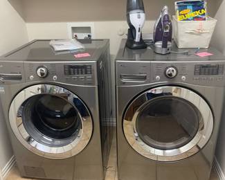 LG washer and dryer, front load, clean, no odors!