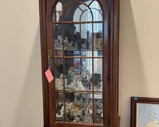 Curio cabinet for all your treasures.  The bottom glass is missing, but there is one in the garage!