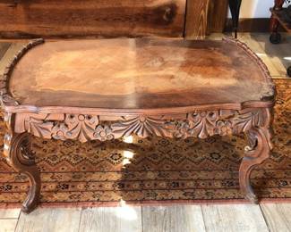 Vintage Hand Carved Coffee Table
