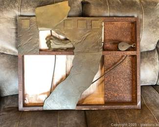 One of a kind Brutalist Style Cast Iron Wall Art