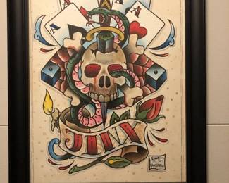 Tattoo Flash Art Piece Vinny the Jinx Valenzuela