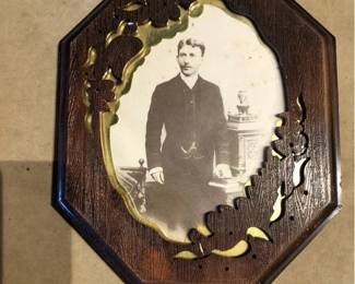 Vintage Portrait Art in Rococo Style Frame