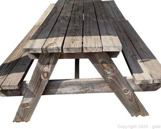 Nice Wooden Picnic Table