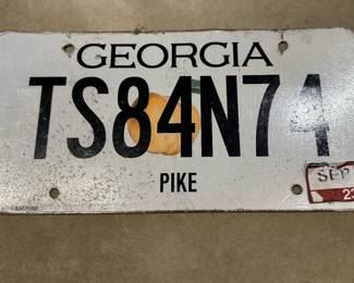 Georgia Pike Co License Plate Sign