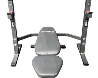 Body Champ Pro3900 Two Piece Set Olympic Adjustable Weight Bench with Squat Rack