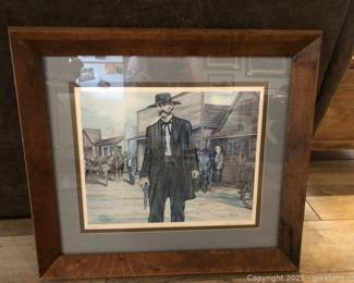 Original Framed and Signed Thomas Ressler Old West Print