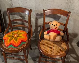 Pair of cane chairs 