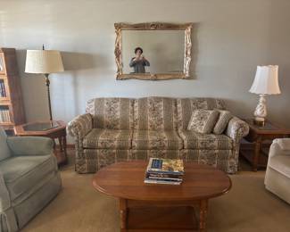 Matching oak living room set 4 pieces
