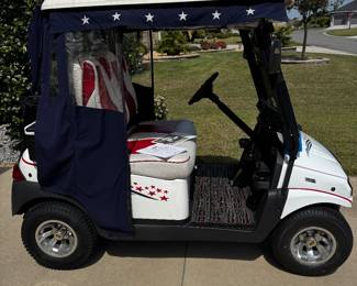2018 Gas Clubcar Beautiful red white and blue well kept. Asking $5,000