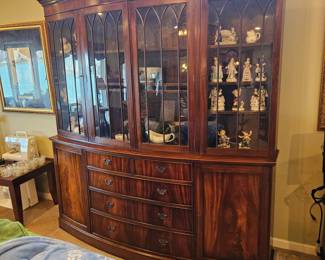 Bow front china cabinet