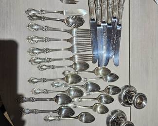 Approx. 25 Troy Oz. Plus 2 Sterling weighted candlestx