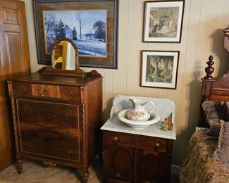 Antique dresser and wash stand