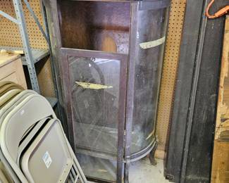 Antique bow front china cabinet