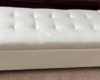 Leather Storage Ottoman