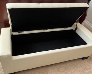 Leather Storage Ottoman