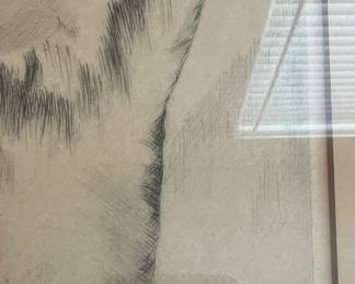 Art Original Deer and Fawn 1939 Luis Quintanilla