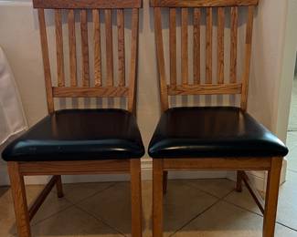 Set/4 Slatback Dining Chairs