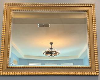Gold Framed Beveled Mirror