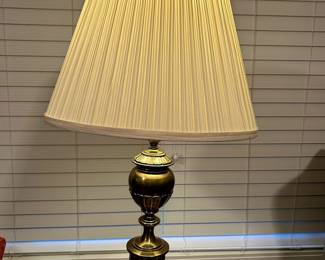 Brass Lamps and Shades - two matching