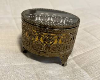 Jewelry Box - glass and brass