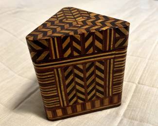 Wooden Box with inlaid wood