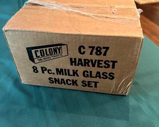 Milk Glass - Set of 8 Harvest