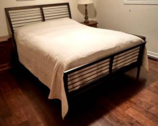 Queen bed frame and mattress