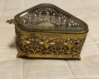 Jewelry Box - glass and brass