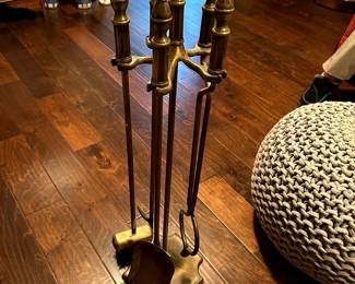 Brass Fireplace Set