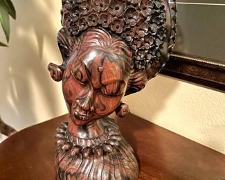 Intricately carved wooden sculpture