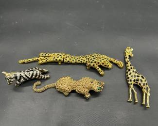 Vintage Safari Animal Brooches