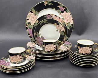 22- Cloisonné Peony by Fitz & Floyd Dinnerware