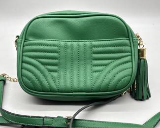 EVVE Green Handbag with Goldtone Accents