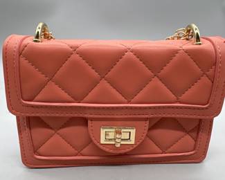 SUGU Coral Handbag w/ Gold Chain Strap