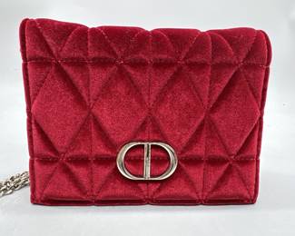 White House Black Market Red Velvet Clutch