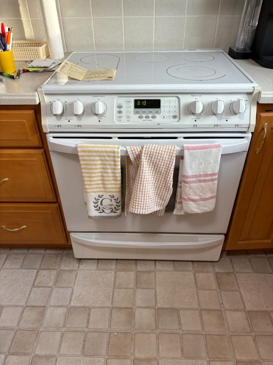 . . . glass-top electric stove