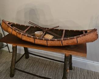 Birch bark canoe