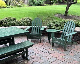 Adirondack style wood chairs