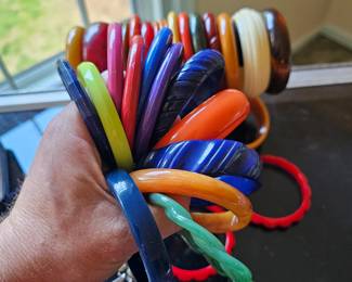 Bakelite & lucite bangles