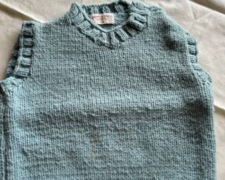 Another treasured hand knitted child's vest