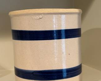Blue Banded Vintage Crock