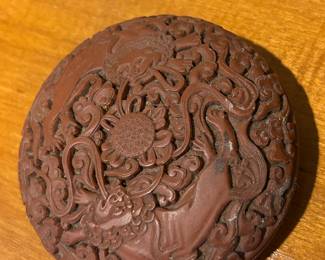 Beautiful Asian Box carved with Lions!