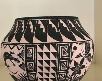 Hand thrown and hand painted Navajo Vessel