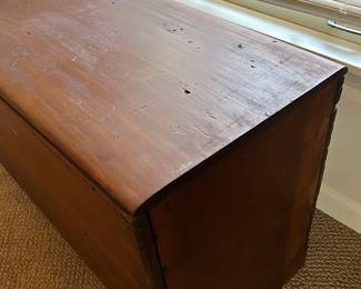 Antique Six Board Chest----made from 6 WIDE boards!  Trees were 100's of years old to be this wide!!!!!