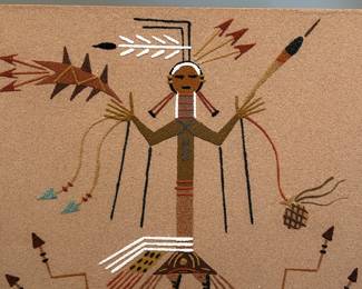 Exquisite "SAND ART" by Navajo artist